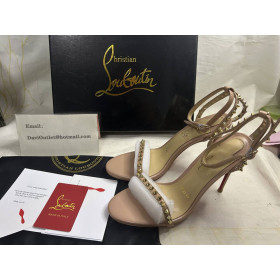 Christian Louboutin So Me 105 mm Sandals Leather Spikes Nude