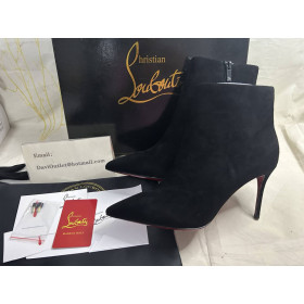 Christian Louboutin So Apostropha Booty 80 mm Low Boots Veau velours Black