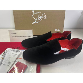Christian Louboutin Dandy Chick Loafer Velvet Black