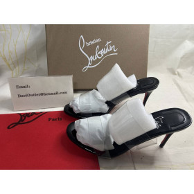 Christian Louboutin Just Nothing 85 Mm Mules Patent Leather And Tpu Black