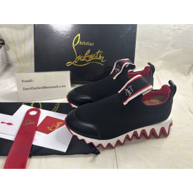 Christian Louboutin Tiketa Run Sneakers Neoprene And Calf Leather Black