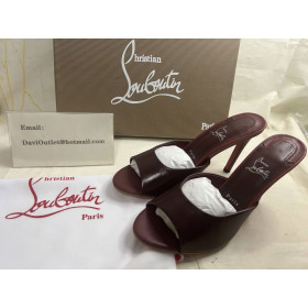Christian Louboutin Me Dolly 100mm Mules Nappa Leather Chocolate
