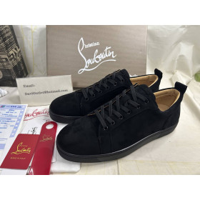 Christian Louboutin Louis Junior Sneakers Veau Velours Black