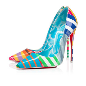 Christian Louboutin Pumps So Kate 120 mm Multi/lin Blue-White Patent Leather