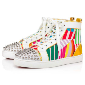 Christian Louboutin Lou Spikes Version Multi Cotton