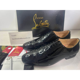 Christian Louboutin Oxford Greggo Black Leather Shoe