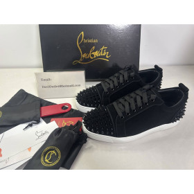 Christian Louboutin Vieira 2 Sneakers Veau Velours Black