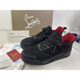 Christian Louboutin Low-top Aurelien Black Veau Velours Sneaker