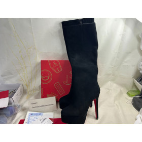 Christian Louboutin Suede Bianca Botta 140MM Knee Boots