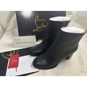 Christian Louboutin Adox 85mm Leather Ankle Boots Black