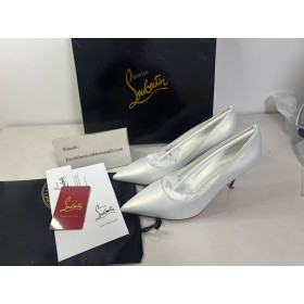 Christian Louboutin Miss Z 80 Mm Pumps Pearlescent Nappa Leather Bianco