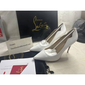 Christian Louboutin Pumps Hot Chick 100 mm Bianco Patent