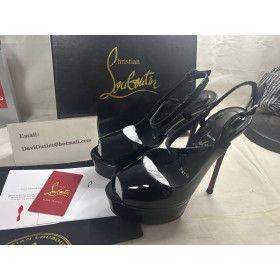 Christian Louboutin So Jenlove Alta Platforms 150mm Patent Leather Black