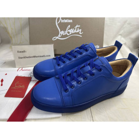 Christian Louboutin Louis Junior Low-top Sneakers Leather Klein Blue