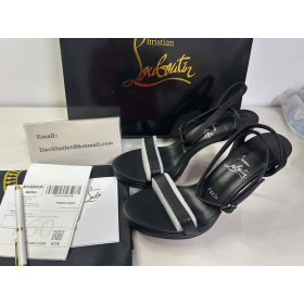 Christian Louboutin Miss Z Sandal Queen 120 Mm Strappy Sandals Lamb Nappa Leather Black