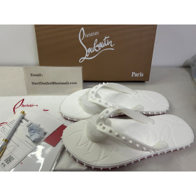 Christian Louboutin Super Loubi Flip Mules Rubber White