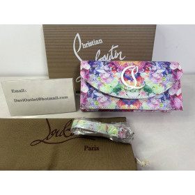 Christian Louboutin Loubi54 Satin Clutch Bag Multicolor