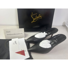 Christian Louboutin Miss Z Slimimule 80 Mm Mules Lamb Nappa Leather Black