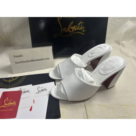 Christian Louboutin Jane Mule 85mm Mules Nappa Leather Bianco