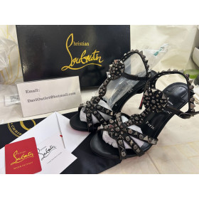 Christian Louboutin Sandal Goldora 100 mm Black/mix Black/lin Bk Kid