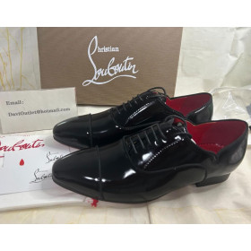 Christian Louboutin Greggy Chick Oxford Patent Leather Black