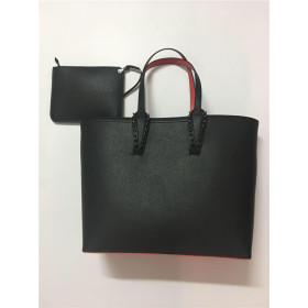 Christian Louboutin Black Graffiti Calf Tote Bag
