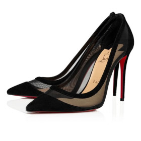 Christian Louboutin Galativi Version Pumps Black Suede Leather