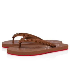 Christian Louboutin Loubi Flip Woman Flat Nude 5 Calf