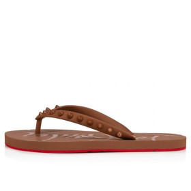 Christian Louboutin Loubi Flip Woman Flat Nude 5 Calf
