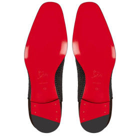 Christian Louboutin AC Greggo Derbies Calf Leather Tresse Provence Fabric And Veau Velours Dark Brown