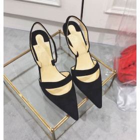 Christian Louboutin Actina 85mm Slingback Pumps Veau Velours Black