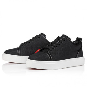 Christian Louboutin Adolon Junior Sneakers Jacquard Monogram Cl Black