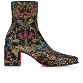 Christian Louboutin Alleo Boot 70mm Low Boots Jacquard Florea Print Multicolor