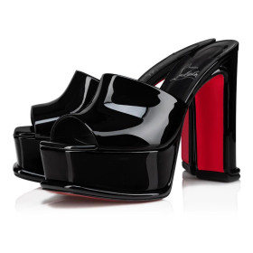 Christian Louboutin Amali Mule Alta 130mm Mules Patent Leather Black