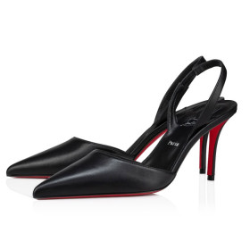 Christian Louboutin Apostropha Sling 80mm Sling Back Pumps Nappa Leather Black