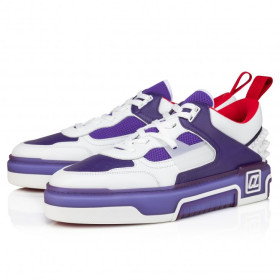 Christian Louboutin Astroloubi Sneakers Calf Leather And Nappa Leather White Purple