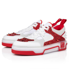 Christian Louboutin Astroloubi Strass Eternity Sneakers Suede Leather Com&Atilde;&uml;Te And Strass