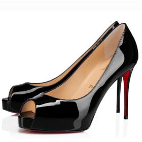 Christian Louboutin New Very Prive 100 mm Black Patent Calf