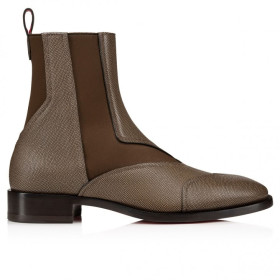 Christian Louboutin Boabi Chelsea Boots Calf Leather Petit Grain Roca