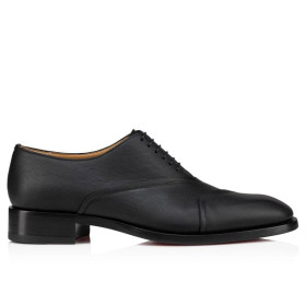 Christian Louboutin Boabi Oxfords Calf Leather Petit Grain Black