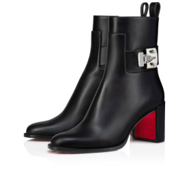 Christian Louboutin Booty Lock 70 Mm Low Boots Calf Leather Black