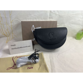 Christian Louboutin By My Side Shoulder Bag Calf Leather Black
