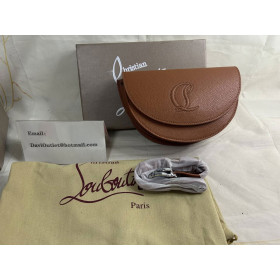 Christian Louboutin By My Side Shoulder Bag Calf Leather Brown