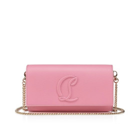 Christian Louboutin By My Side Wallet On Chain Grained Calf Leather Calipso