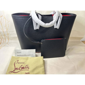 Christian Louboutin Cabata Large Tote Bag Calf Leather Black
