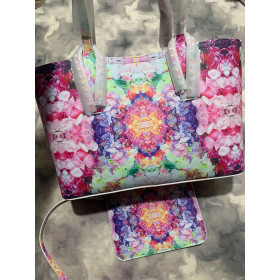 Christian Louboutin Cabata Leather Tote Bag Floral-Print
