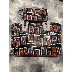 Christian Louboutin Cabata Leather Tote Bag Patent Calfskin Tarot Multicolor