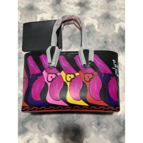 Christian Louboutin Cabata Leather Tote Bag Pensee Flower