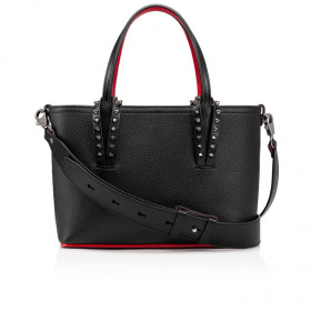 Christian Louboutin Cabata E/W Mini Tote Bag Calf Leather Black