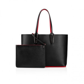 Christian Louboutin Cabata Small Tote Bag Calf Leather Black